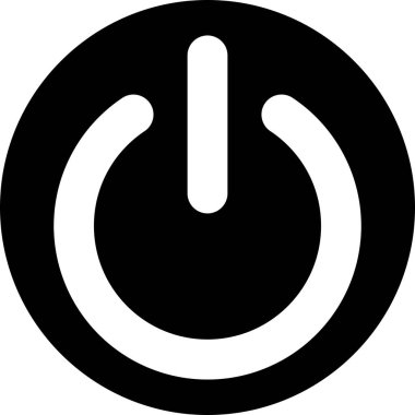 Kapalı güç simgesi soyut arkaplanda izole edildi