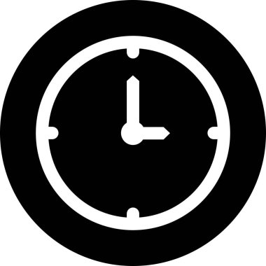 Saat Simgesi Soyut Arkaplanda İzole Edildi