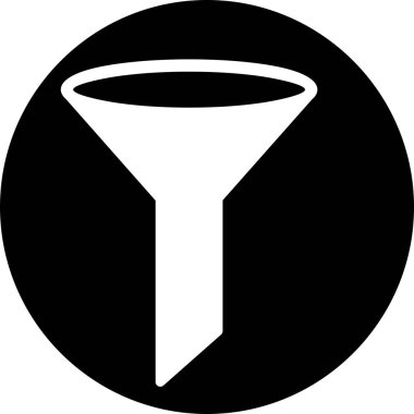  Soyut arkaplanda filtre simgesi izole edildi