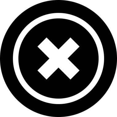  İptal edilen simge soyut arkaplanda izole edildi