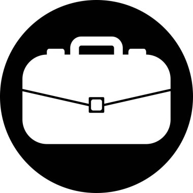 Evrak çantası simgesi soyut arkaplanda izole edildi