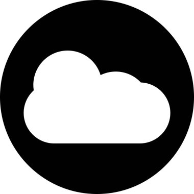 Soyut arkaplanda bulut simgesi izole edildi