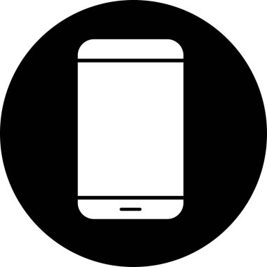 Soyut arkaplanda mobil simge izole edildi