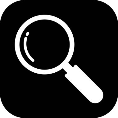 Soyut arkaplanda arama simgesi izole edildi