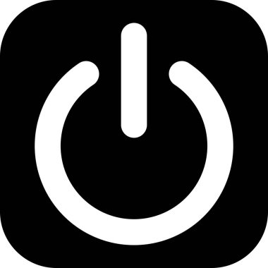 Kapalı güç simgesi soyut arkaplanda izole edildi