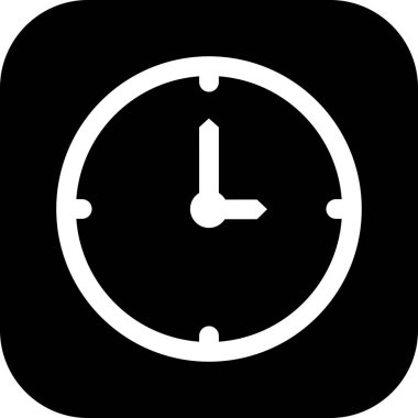 Saat Simgesi Soyut Arkaplanda İzole Edildi