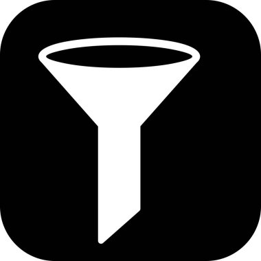  Soyut arkaplanda filtre simgesi izole edildi