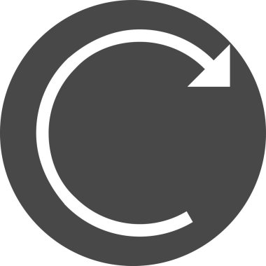 Soyut arkaplanda izole edilmiş simgeyi yeniden başlat