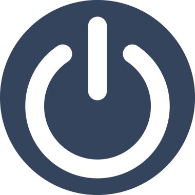 Kapalı güç simgesi soyut arkaplanda izole edildi