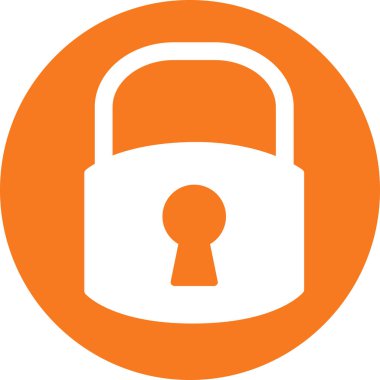 Soyut arkaplanda kilit simgesi izole edildi