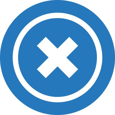  İptal edilen simge soyut arkaplanda izole edildi