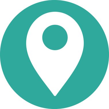 konum simgesi soyut arkaplanda izole edildi