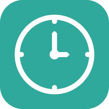 Saat Simgesi Soyut Arkaplanda İzole Edildi