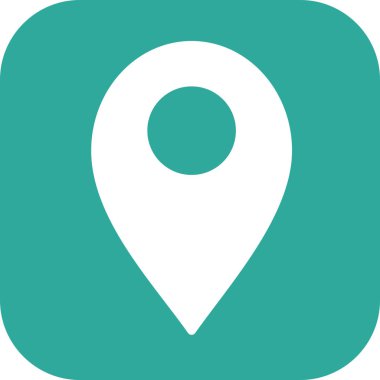 konum simgesi soyut arkaplanda izole edildi