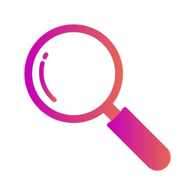 Soyut arkaplanda arama simgesi izole edildi