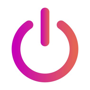 Kapalı güç simgesi soyut arkaplanda izole edildi