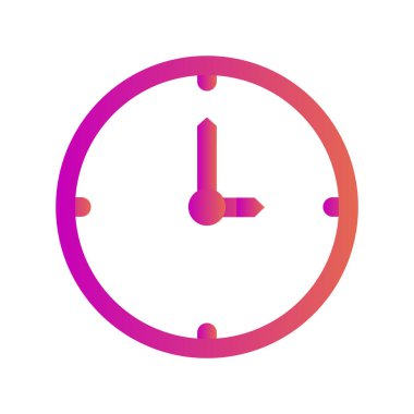 Saat Simgesi Soyut Arkaplanda İzole Edildi