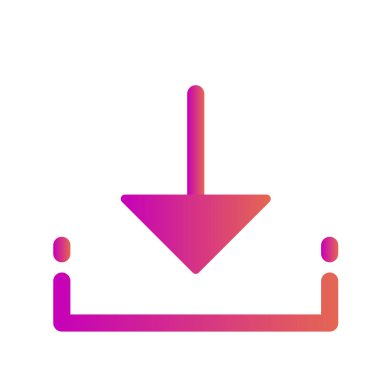 Soyut arkaplanda indirme simgesi izole edildi