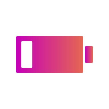 Soyut arkaplanda pil simgesi izole edildi