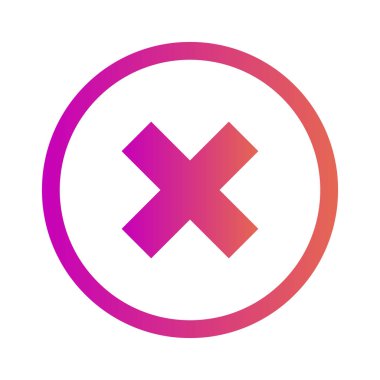  İptal edilen simge soyut arkaplanda izole edildi