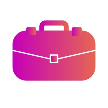 Evrak çantası simgesi soyut arkaplanda izole edildi