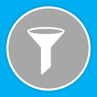  Soyut arkaplanda filtre simgesi izole edildi