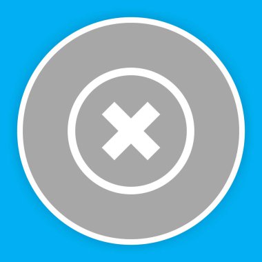  İptal edilen simge soyut arkaplanda izole edildi