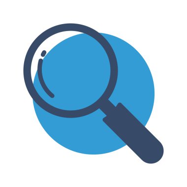 Soyut arkaplanda arama simgesi izole edildi