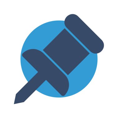 Pin simgesi soyut arkaplanda izole edildi