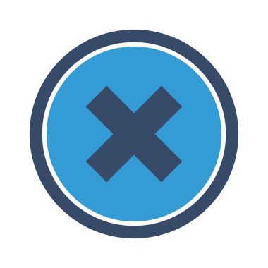  İptal edilen simge soyut arkaplanda izole edildi