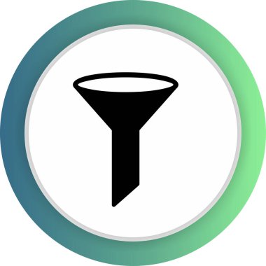  Soyut arkaplanda filtre simgesi izole edildi