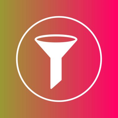  Soyut arkaplanda filtre simgesi izole edildi