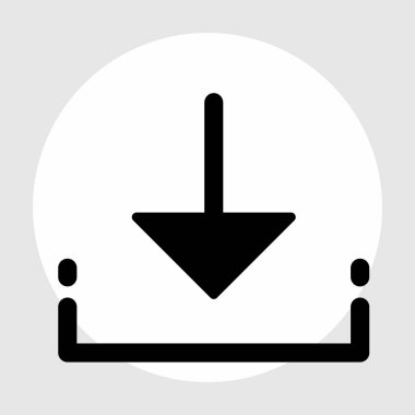 Soyut arkaplanda indirme simgesi izole edildi