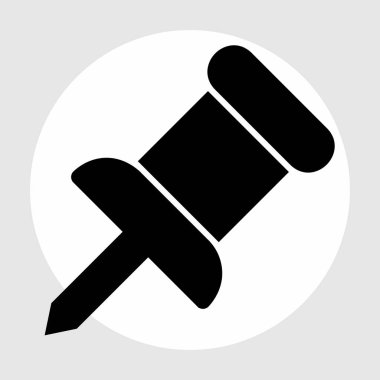 Pin simgesi soyut arkaplanda izole edildi