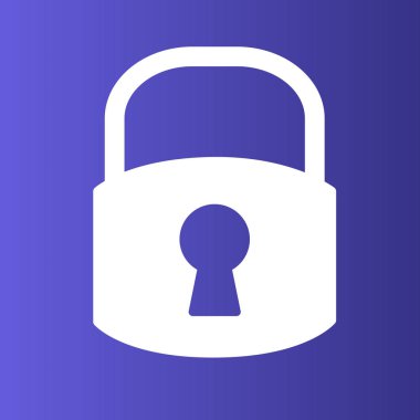 Soyut arkaplanda kilit simgesi izole edildi