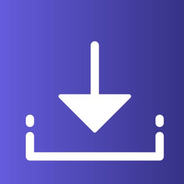 Soyut arkaplanda indirme simgesi izole edildi