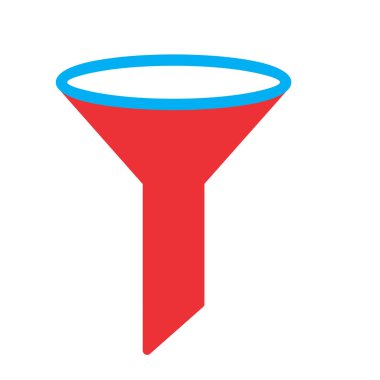  Soyut arkaplanda filtre simgesi izole edildi