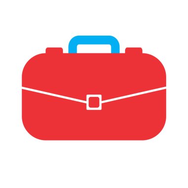 Evrak çantası simgesi soyut arkaplanda izole edildi