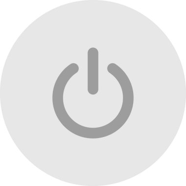 Kapalı güç simgesi soyut arkaplanda izole edildi