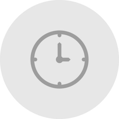 Saat Simgesi Soyut Arkaplanda İzole Edildi