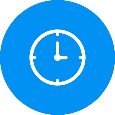 Saat Simgesi Soyut Arkaplanda İzole Edildi