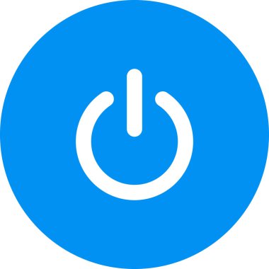 Kapalı güç simgesi soyut arkaplanda izole edildi