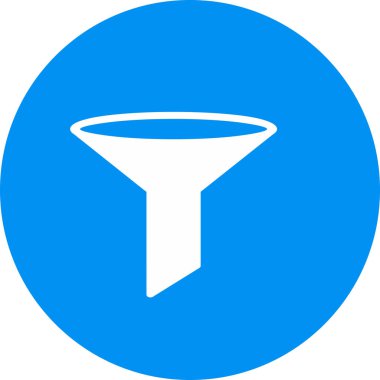  Soyut arkaplanda filtre simgesi izole edildi