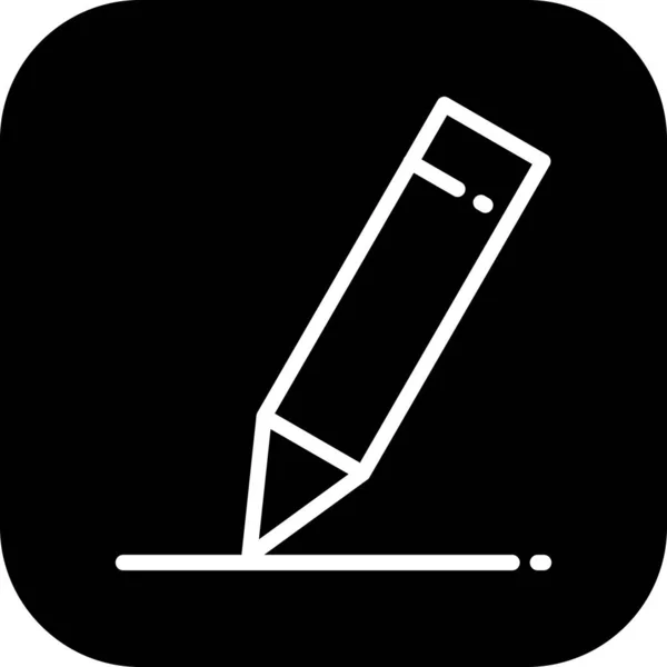 Icono de lápiz aislado sobre fondo abstracto — Vector de stock