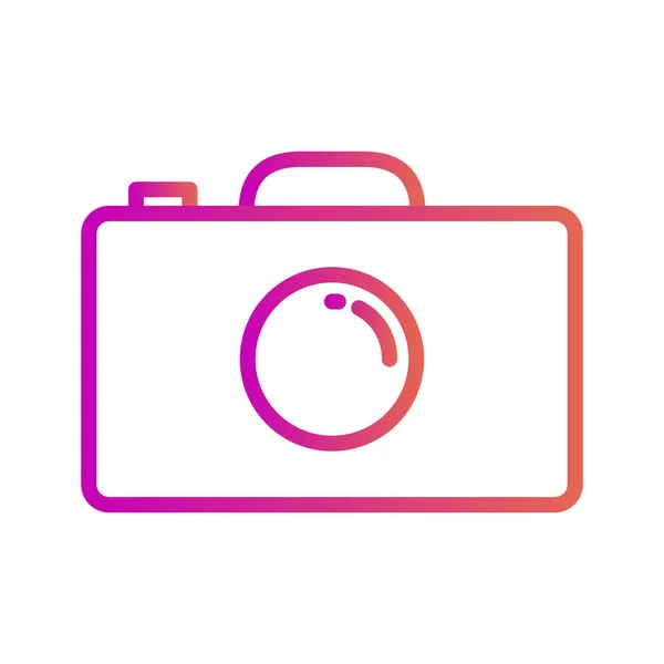 Icône de caméra isolée sur fond abstrait — Image vectorielle
