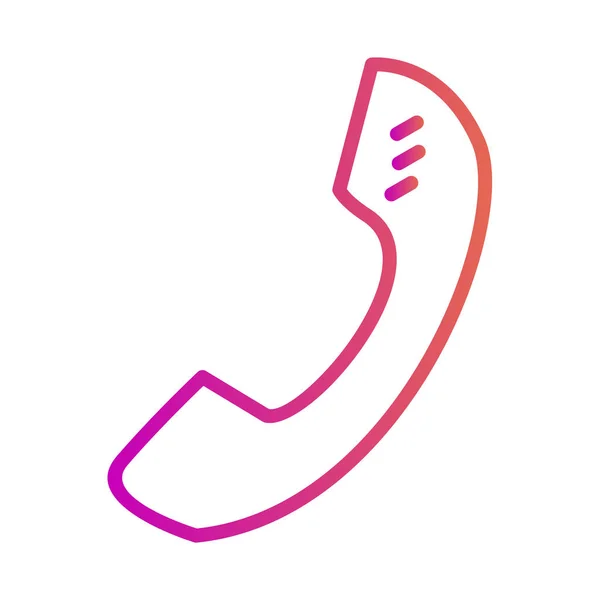Icono del teléfono aislado sobre fondo abstracto — Vector de stock