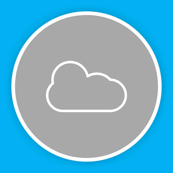 Icono de nube aislado sobre fondo abstracto — Vector de stock