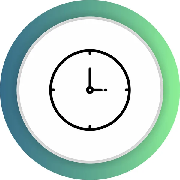 Uhr-Symbol isoliert auf abstraktem Hintergrund — Stockvektor