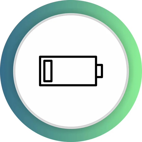 Icône batterie isolée sur fond abstrait — Image vectorielle