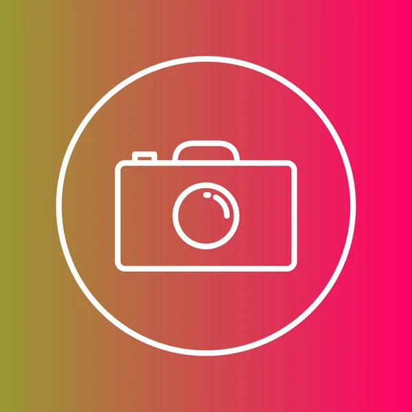 Ikona fotoaparátu izolovaná na abstraktním pozadí — Stockový vektor